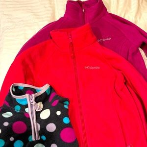 3 girls fall winter fleece jackets